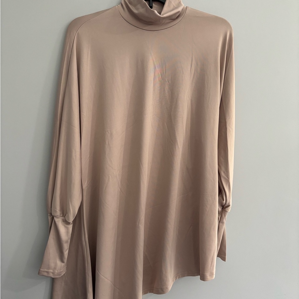 Chic Taupe Turtleneck Top New without tag
